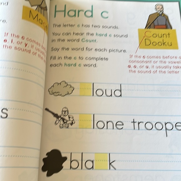 2 Star Wars Workbooks Preschool ABC Fun & Kindergarten Phonics & ABCs - Picture 10 of 14